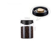 Vacuum Sealed Jug Set Black Coffee Beans Glass Airtight