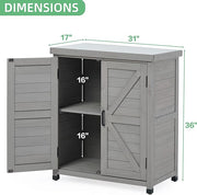 Workstation Potting Bench With Storage Cabinet And Metal Table Top - TRADINGSUSA