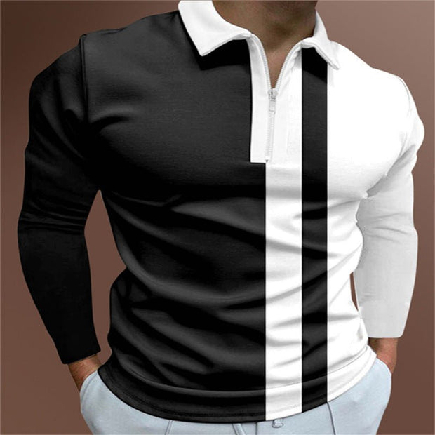 Men's POLO Shirt Striped Printed Short Sleeve T-Shirt Lapel Shirt - TRADINGSUSABlack white2XLMen's POLO Shirt Striped Printed Short Sleeve T-Shirt Lapel ShirtTRADINGSUSA