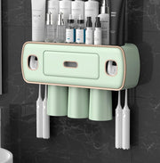 Wall-mounted Punch-free Multi-functional Toothbrush Rack