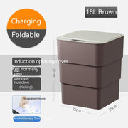 Smart Trash Can With Lid For Bedroom And Living Room Kitchen Storage Box Trash Can Induction Small Car Box Automatic Smart Dustbin Smart Trash Bin - TRADINGSUSABrown base version18LSmart Trash Can With Lid For Bedroom And Living Room Kitchen Storage Box Trash Can Induction Small Car Box Automatic Smart Dustbin Smart Trash BinTRADINGSUSA