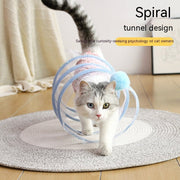 Foldable Cat Tunnel Telescopic Maze Toy - TRADINGSUSAMouse Feather ModelFoldable Cat Tunnel Telescopic Maze ToyTRADINGSUSA