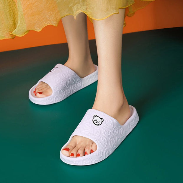 Cute Bear Slippers Indoor Non-slip Thick Soles Floor Bedroom Bathroom Slippers For Women Men Fashion House Shoes Summer - TRADINGSUSAPurple36to37Cute Bear Slippers Indoor Non-slip Thick Soles Floor Bedroom Bathroom Slippers For Women Men Fashion House Shoes SummerTRADINGSUSA