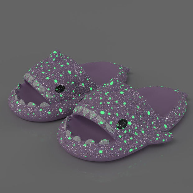 Shark Slippers With Starry Night Light Design Bathroom Slippers Couple House Shoes For Women - TRADINGSUSAPurple sky36to37Shark Slippers With Starry Night Light Design Bathroom Slippers Couple House Shoes For WomenTRADINGSUSA