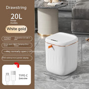 Smart Trash Can With Lid For Bedroom And Living Room Kitchen Storage Box Trash Can Induction Small Car Box Automatic Smart Dustbin Smart Trash Bin - TRADINGSUSAWhite gold20LSmart Trash Can With Lid For Bedroom And Living Room Kitchen Storage Box Trash Can Induction Small Car Box Automatic Smart Dustbin Smart Trash BinTRADINGSUSA