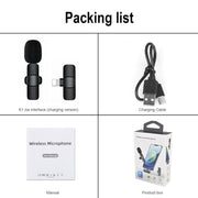 Phone Charging Wireless Lavalier Microphone Broadcast Lapel Microphone