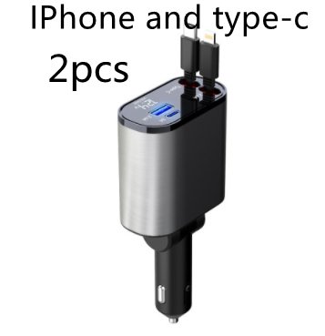 Metal Car Charger 100W Super Fast Charging Car Cigarette Lighter USB And TYPE-C Adapter - TRADINGSUSAMetal Silver Gray2pcs100WMetal Car Charger 100W Super Fast Charging Car Cigarette Lighter USB And TYPE-C AdapterTRADINGSUSA