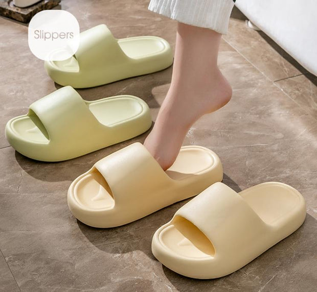 Bread Shoes Home Slippers Non-slip Indoor Bathroom Slippers - TRADINGSUSABean green36to37Bread Shoes Home Slippers Non-slip Indoor Bathroom SlippersTRADINGSUSA