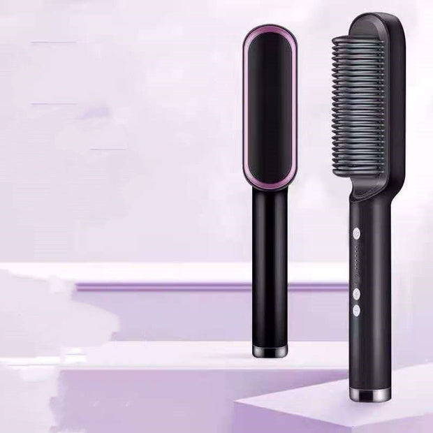 New 2 In 1 Hair Straightener Hot Comb Negative Ion Curling Tong Dual-purpose Electric Hair Brush - TRADINGSUSAA BlackEUWith boxNew 2 In 1 Hair Straightener Hot Comb Negative Ion Curling Tong Dual-purpose Electric Hair BrushTRADINGSUSA