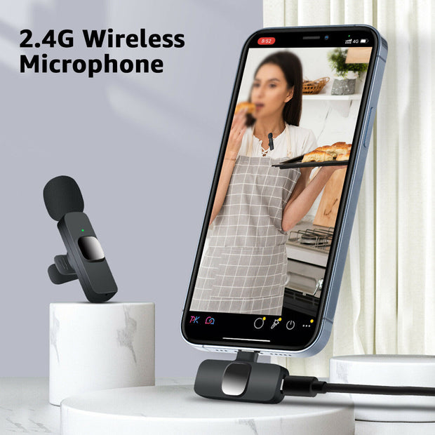 Phone Charging Wireless Lavalier Microphone Broadcast Lapel Microphone