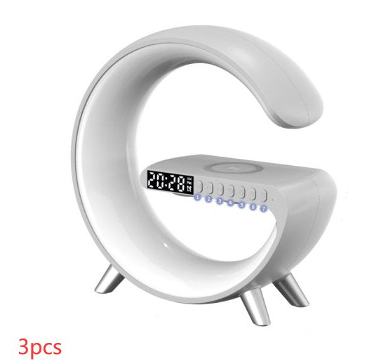 New Intelligent G Shaped LED Lamp Bluetooth Speake Wireless Charger Atmosphere Lamp App Control For Bedroom Home Decor - TRADINGSUSAWhite 3pcsEUNew Intelligent G Shaped LED Lamp Bluetooth Speake Wireless Charger Atmosphere Lamp App Control For Bedroom Home DecorTRADINGSUSA