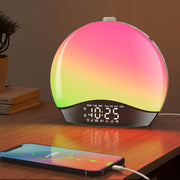 Bluetooth Colorful Bedside Lamp Simulated Sunrise Alarm Clock Light