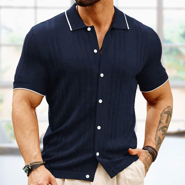 Short-sleeved Polo Shirt Top Fashion Business Men's Clothing