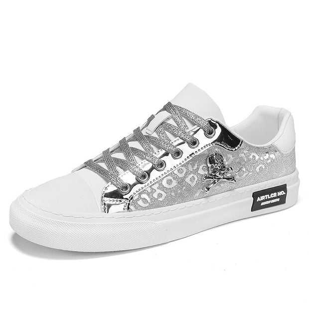 New Fashion Casual Skull Sneakers - TRADINGSUSADM 7799 Silver39New Fashion Casual Skull SneakersTRADINGSUSA