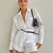 Women's Fashion Short Suit Pants Long-sleeve Suit - TRADINGSUSA