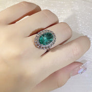 Silver Inlay Green Grandmother Design Ring - TRADINGSUSAKYRA01609No 6Silver Inlay Green Grandmother Design RingTRADINGSUSA