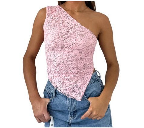 Blouse Backless Top Summer Solid Color Women's Clothes - TRADINGSUSAPinkLBlouse Backless Top Summer Solid Color Women's ClothesTRADINGSUSA