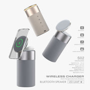 3 In 1 Multi-Function IPhone And AirPods Wireless Charger Portable Bluetooth Speaker With Touch Lamp For Home And Office - TRADINGSUSAGrey3 In 1 Multi-Function IPhone And AirPods Wireless Charger Portable Bluetooth Speaker With Touch Lamp For Home And OfficeTRADINGSUSA