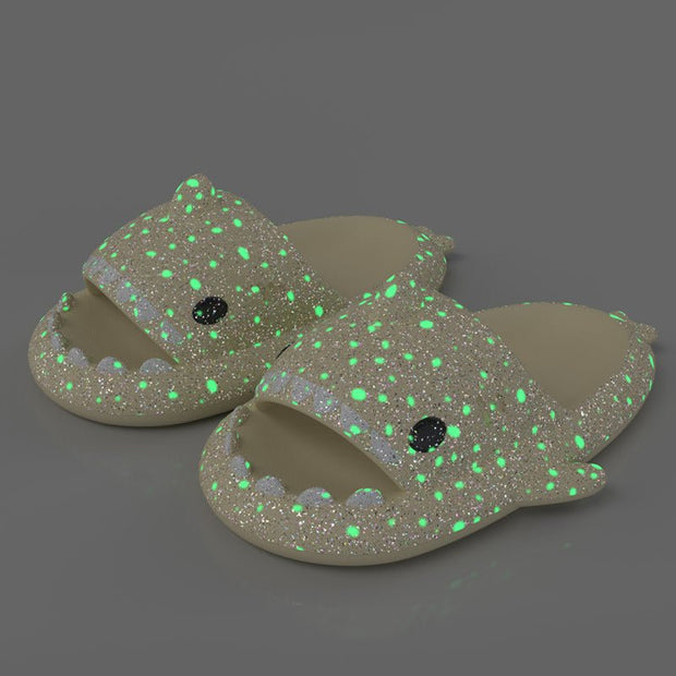 Shark Slippers With Starry Night Light Design Bathroom Slippers Couple House Shoes For Women - TRADINGSUSABeige sky36to37Shark Slippers With Starry Night Light Design Bathroom Slippers Couple House Shoes For WomenTRADINGSUSA
