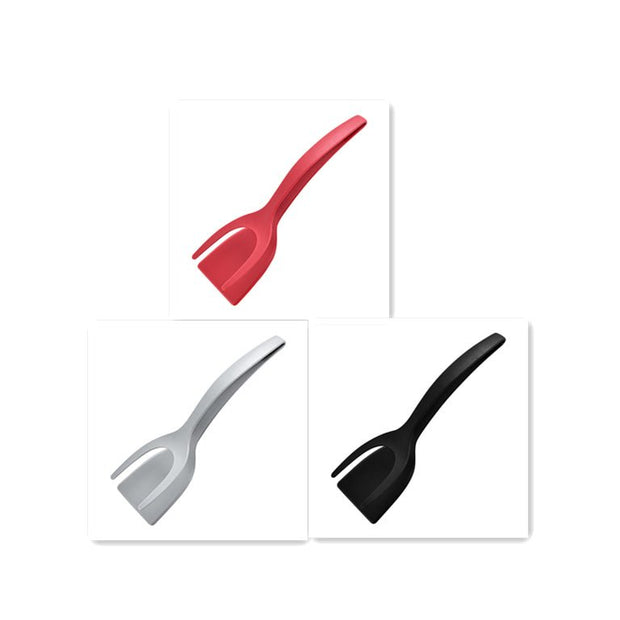 2 In 1 Grip And Flip Tongs Egg Spatula Tongs Clamp Pancake Fried Egg French Toast Omelet Overturned Kitchen Accessories - TRADINGSUSABlack Red Grey2 In 1 Grip And Flip Tongs Egg Spatula Tongs Clamp Pancake Fried Egg French Toast Omelet Overturned Kitchen AccessoriesTRADINGSUSA