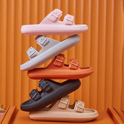 Platform Slippers Women's Summer Buckle Home Shoes Fashion Outdoor Wear Soft Bottom Sandals - TRADINGSUSABlack36 To 37Platform Slippers Women's Summer Buckle Home Shoes Fashion Outdoor Wear Soft Bottom SandalsTRADINGSUSA