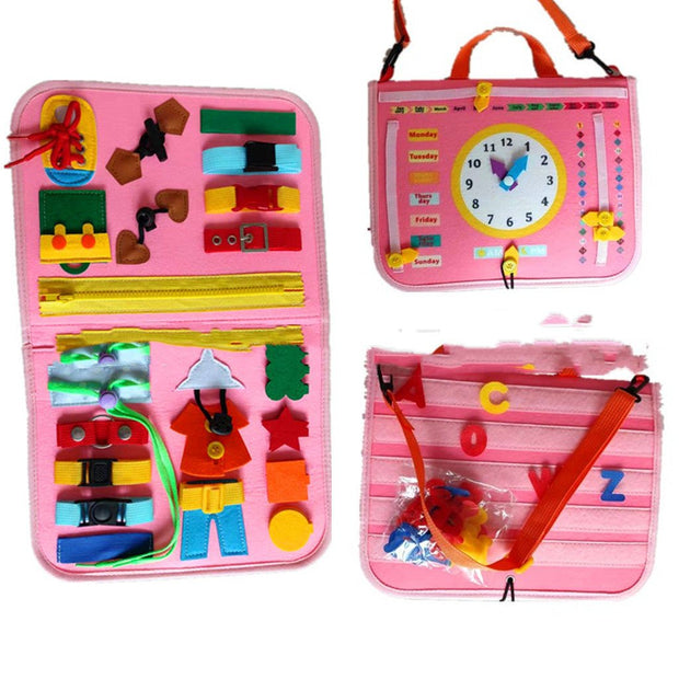 New Busy Book Children's Busy Board Dressing And Buttoning Learning Baby Early Education Preschool Sensory Learning Toy - TRADINGSUSAFNew Busy Book Children's Busy Board Dressing And Buttoning Learning Baby Early Education Preschool Sensory Learning ToyTRADINGSUSA