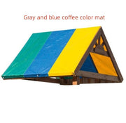 Color-blocking outdoor children's playground canopy cover - TRADINGSUSAGray and blue coffee color matColor-blocking outdoor children's playground canopy coverTRADINGSUSA