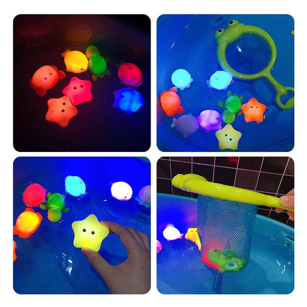 Baby Cute Animals Bath Toy Swimming Water Toys Soft Rubber Float Induction Luminous Frogs Kids Wash Play Funny Gift - TRADINGSUSAEBaby Cute Animals Bath Toy Swimming Water Toys Soft Rubber Float Induction Luminous Frogs Kids Wash Play Funny GiftTRADINGSUSA