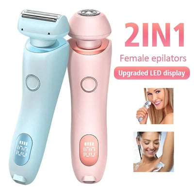2 In 1 Hair Removal Epilator USB Rechargeable Shaver Hair Remover - TRADINGSUSA