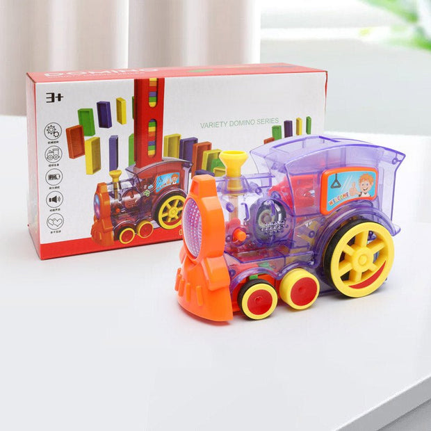 Domino Train Toys Baby Toys Car Puzzle Automatic Release Licensing Electric Building Blocks Train Toy - TRADINGSUSAPurple60pcsDomino Train Toys Baby Toys Car Puzzle Automatic Release Licensing Electric Building Blocks Train ToyTRADINGSUSA