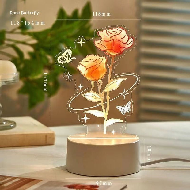 Never-fading Rose Night Light Rechargeable - TRADINGSUSARosesMonochrome warm lightWithout switch or color boxNever-fading Rose Night Light RechargeableTRADINGSUSA