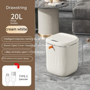 Smart Trash Can With Lid For Bedroom And Living Room Kitchen Storage Box Trash Can Induction Small Car Box Automatic Smart Dustbin Smart Trash Bin - TRADINGSUSACream white20LSmart Trash Can With Lid For Bedroom And Living Room Kitchen Storage Box Trash Can Induction Small Car Box Automatic Smart Dustbin Smart Trash BinTRADINGSUSA