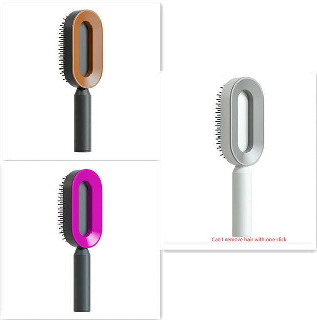 Self Cleaning Hair Brush For Women One-key Cleaning Hair Loss Airbag Massage Scalp Comb Anti-Static Hairbrush - TRADINGSUSASet KSelf Cleaning Hair Brush For Women One-key Cleaning Hair Loss Airbag Massage Scalp Comb Anti-Static HairbrushTRADINGSUSA