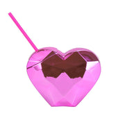 Creative Heart-shaped Plastic Straw Cup - TRADINGSUSAPink PurpleCreative Heart-shaped Plastic Straw CupTRADINGSUSA