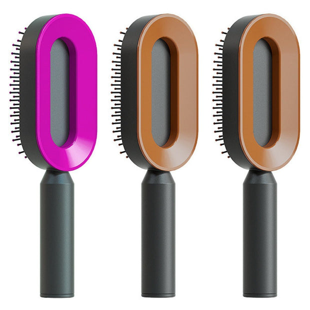 Self Cleaning Hair Brush For Women One-key Cleaning Hair Loss Airbag Massage Scalp Comb Anti-Static Hairbrush - TRADINGSUSASet USelf Cleaning Hair Brush For Women One-key Cleaning Hair Loss Airbag Massage Scalp Comb Anti-Static HairbrushTRADINGSUSA