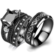 Stainless steel dragon pattern ring - TRADINGSUSA Silver on black Black 111th 9th Stainless steel dragon pattern ring TRADINGSUSA