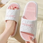 Bear House Shoes New Anti-slip Striped Lozenge Texture Design Slippers For Women Summer Indoor Floor Bathroom Shoes - TRADINGSUSACoffee36to37Bear House Shoes New Anti-slip Striped Lozenge Texture Design Slippers For Women Summer Indoor Floor Bathroom ShoesTRADINGSUSA