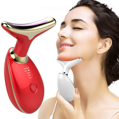 EMS Thermal Neck Lifting And Tighten Massager Electric Microcurrent Wrinkle Remover LED Photon Face Beauty Device For Woman - TRADINGSUSABlackEMS Thermal Neck Lifting And Tighten Massager Electric Microcurrent Wrinkle Remover LED Photon Face Beauty Device For WomanTRADINGSUSA