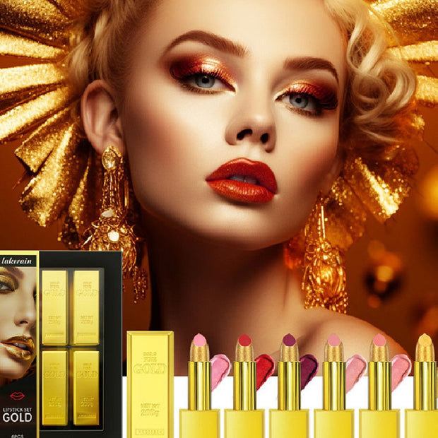 Lipstick Kit Gold Bar Makeup Set - TRADINGSUSALipstick Foreign VersionLipstick Kit Gold Bar Makeup SetTRADINGSUSA