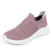 New Couple Mouth Mesh Casual Sneakers For Women - Pink