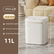 Smart Trash Can With Lid For Bedroom And Living Room Kitchen Storage Box Trash Can Induction Small Car Box Automatic Smart Dustbin Smart Trash Bin - TRADINGSUSAWhite gold battery model11LSmart Trash Can With Lid For Bedroom And Living Room Kitchen Storage Box Trash Can Induction Small Car Box Automatic Smart Dustbin Smart Trash BinTRADINGSUSA