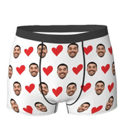 Personalized Face Photo Underwear Custom Heart Boxer Briefs Custom Men