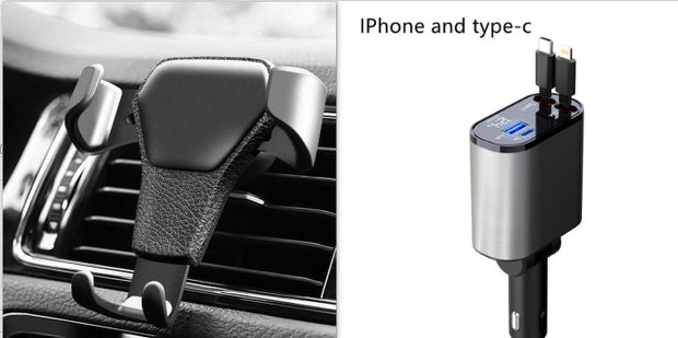 Metal Car Charger 100W Super Fast Charging Car Cigarette Lighter USB And TYPE-C Adapter - TRADINGSUSABlack1100WMetal Car Charger 100W Super Fast Charging Car Cigarette Lighter USB And TYPE-C AdapterTRADINGSUSA