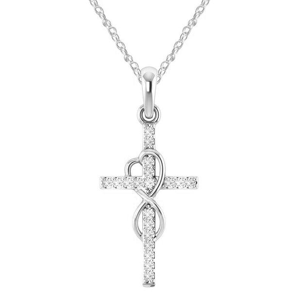 Alloy Pendant With Diamond And Eight-character Cross - TRADINGSUSARose gold1PCAlloy Pendant With Diamond And Eight-character CrossTRADINGSUSA