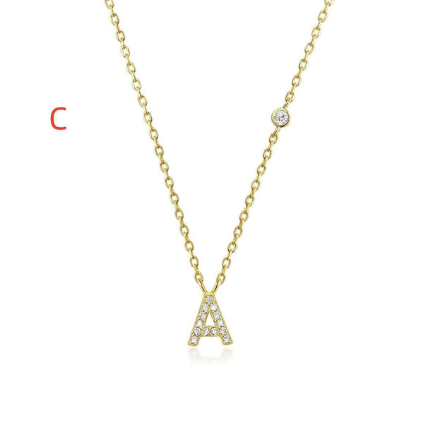 26 Letter Pendant Necklace Simple And Compact - TRADINGSUSACGold26 Letter Pendant Necklace Simple And CompactTRADINGSUSA