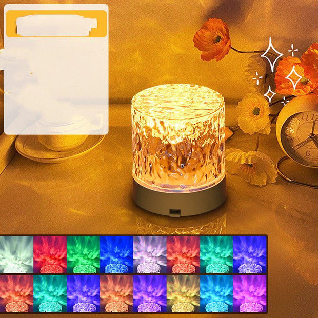 Crystal Lamp Water Ripple Projector Night Light Decoration Home Houses Bedroom Aesthetic Atmosphere Holiday Gift Sunset Lights Home Decor - TRADINGSUSARGB remote control 16colorsUSB plugCrystal Lamp Water Ripple Projector Night Light Decoration Home Houses Bedroom Aesthetic Atmosphere Holiday Gift Sunset Lights Home DecorTRADINGSUSA