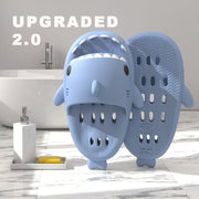 Shark Slippers With Drain Holes Shower Shoes For Women Quick Drying Eva Pool Shark Slides Beach Sandals With Drain Holes - TRADINGSUSAGrey36to37Shark Slippers With Drain Holes Shower Shoes For Women Quick Drying Eva Pool Shark Slides Beach Sandals With Drain HolesTRADINGSUSA