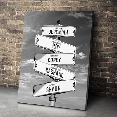 Personalized Street Sign Multi-Name Custom Canvas Wall Art Personalized Canvas Wall Art Various Sizes Ready To Hang Personalized Gift - TRADINGSUSAStyle A10x15cmNo framePersonalized Street Sign Multi-Name Custom Canvas Wall Art Personalized Canvas Wall Art Various Sizes Ready To Hang Personalized GiftTRADINGSUSA